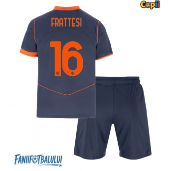 Inter Milan Davide Frattesi #16 Echipament de Fotbal Replică 2025-26 Copii Treilea (+ Șorturi)